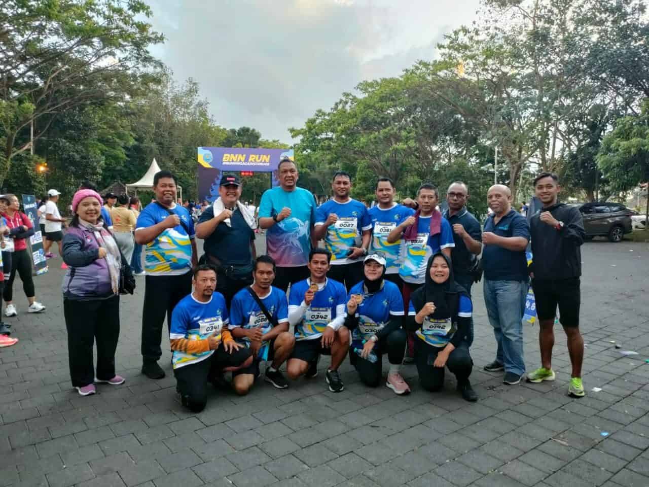 Kepala BNN Kabupaten Sumedang AKBP Hery Sudrajat. S.H Berpartisipasi dalam Kegiatan "Running Against Drugs" Menyambut Hari Anti Narkotika Internasional di Ubud, Bali run agains